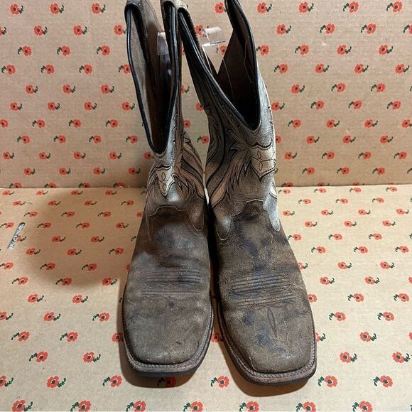 Ariat Men's Crosswire Worn Graphite Square Toe Boots Size 8D - Picture 2 of 13